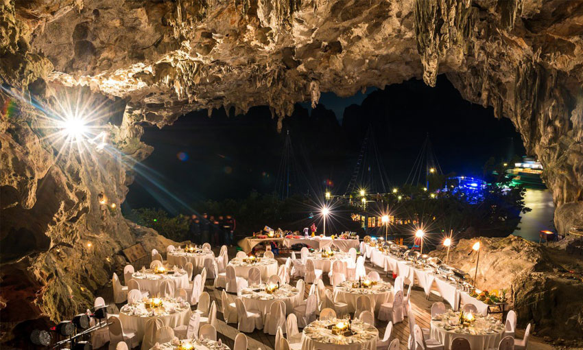 Drum Cave in Halong Bay