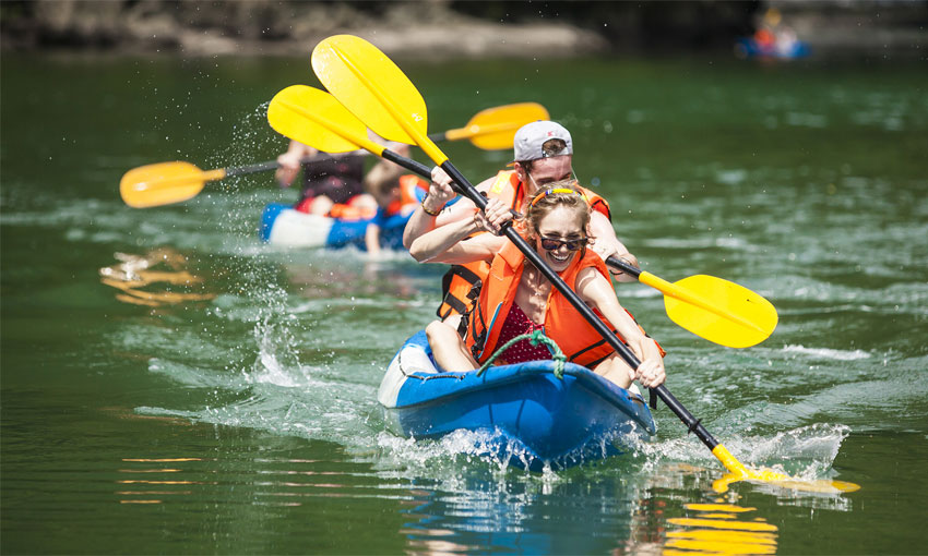 Kayaking in Halong Bay