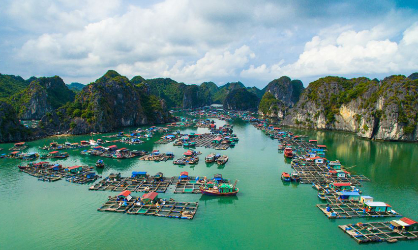 Explore the fishing village on Halong Bay