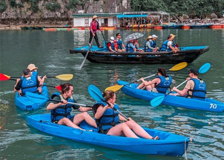 Explore Lan Ha Bay, Halong Bay and come back to Hanoi (B, L)