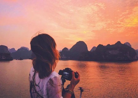 From Hanoi, explore Halong Bay and Lan Ha Bay (L, D)